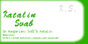 katalin svab business card